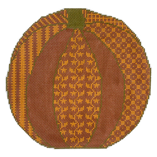 Missy's Pumpkin   2 Piece 13 mesh Painted Canvas Whimsy & Grace - 1