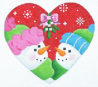 Mistletoe Couple Painted Canvas Pepperberry Designs 
