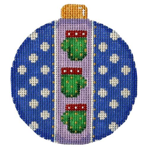 Mittens Dots Ball Ornament Painted Canvas Associated Talents 