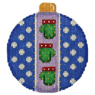 Mittens Dots Ball Ornament Painted Canvas Associated Talents 
