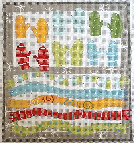 Mitts and Scarves Painted Canvas Pippin  - 1