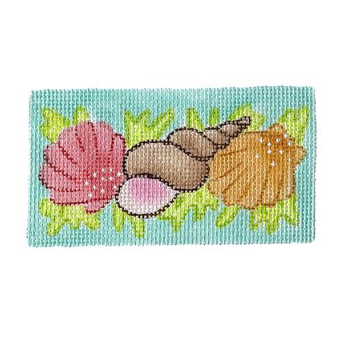 Mixed Shells on Caribbean Painted Canvas Kate Dickerson Needlepoint Collections 