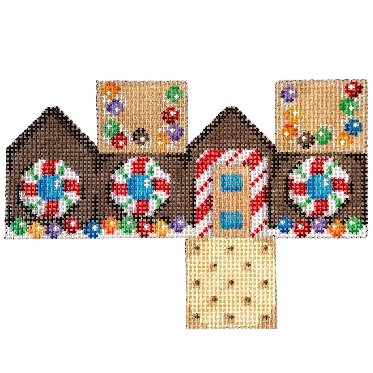 M&M Border Roof Mini Cottage Painted Canvas Associated Talents 