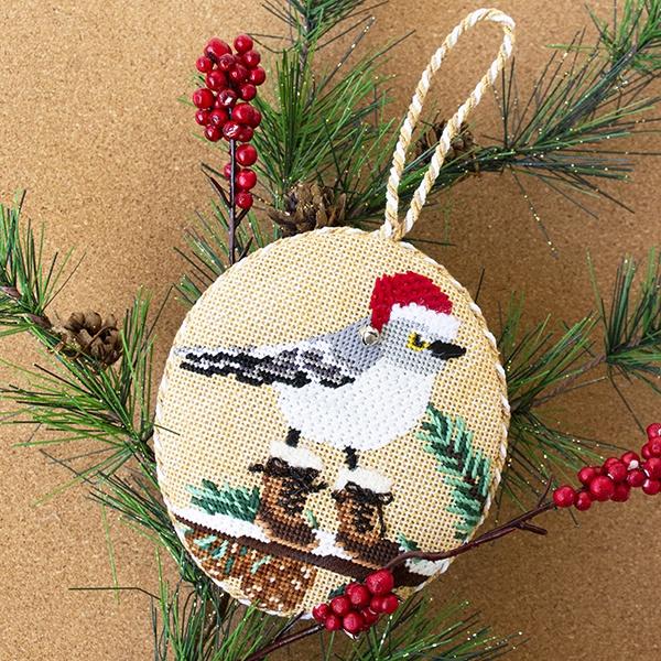 Cardinal Ornament Kit, Needlepoint Canvases & Threads