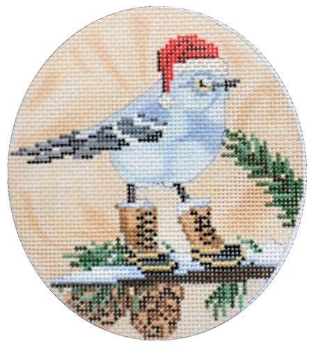 Mockingbird with Red Hat & Boots Painted Canvas Scott Church Creative 