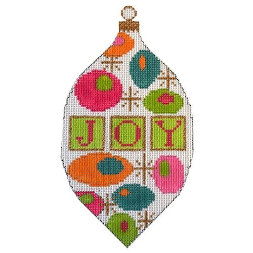Mod Joy Ornament Painted Canvas Eye Candy Needleart  - 1