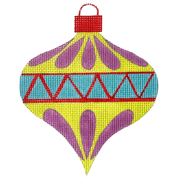 Mod Ornament #2 Painted Canvas Walker's Needlepoint  - 1