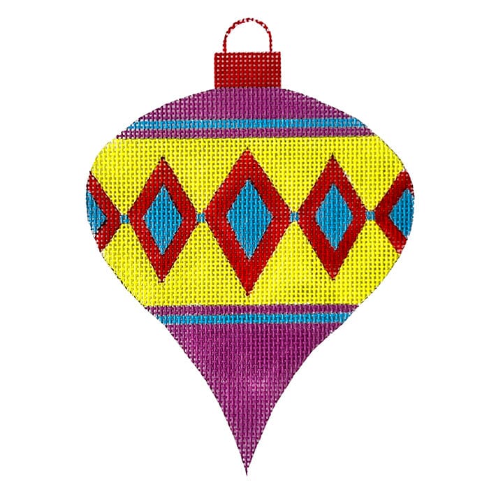 Mod Ornament #3 Painted Canvas Walker's Needlepoint  - 1