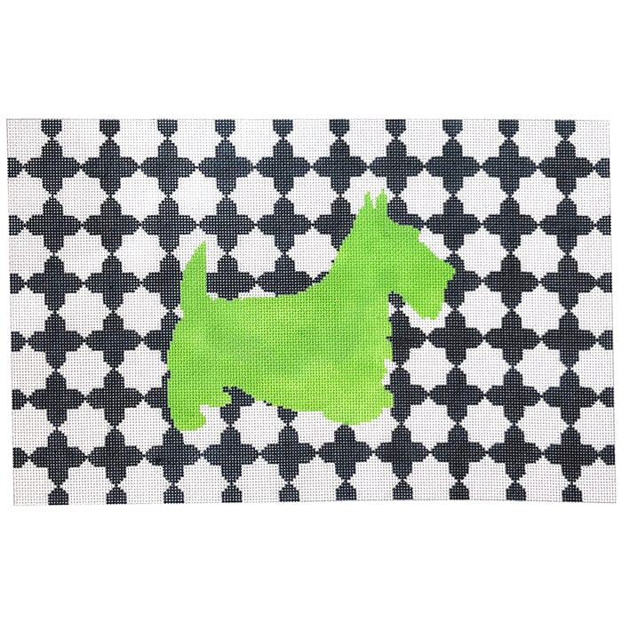 Mod Scottie Painted Canvas Susan Battle Needlepoint  - 1