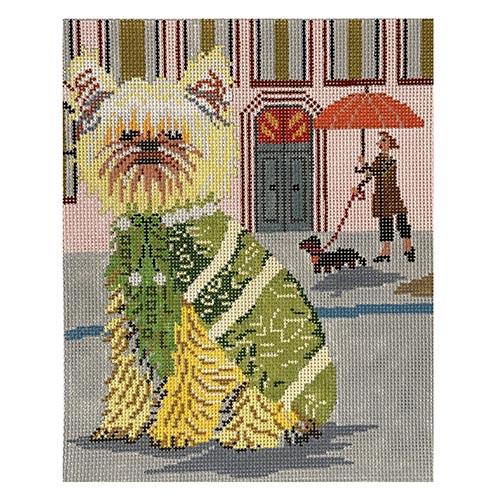 Mode de Chien Painted Canvas Birds of a Feather  - 1