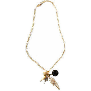 MollyBeads Necklace   Gold & Carved Bone w/Rhinestones Accessories MollyBeads 
