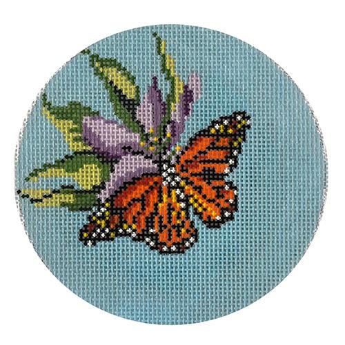 Monarch Painted Canvas Needle Crossings 
