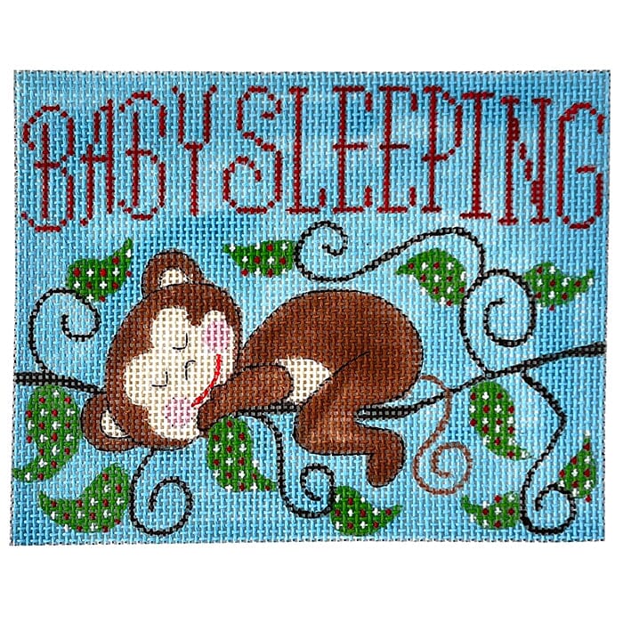 Monkey Baby Sleeping Painted Canvas Alice Peterson Company  - 1