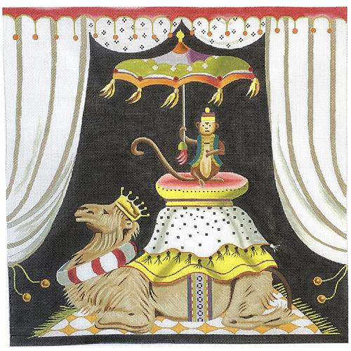 Monkey on Camel Painted Canvas Colors of Praise 