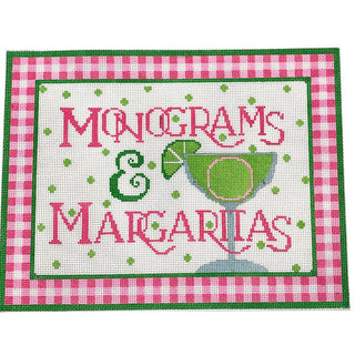 Monograms & Margaritas Painted Canvas The Gingham Stitchery 
