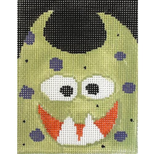 Monster Mash Treat Bag with Pumpkin Insert Painted Canvas Kathy Schenkel Designs  - 1