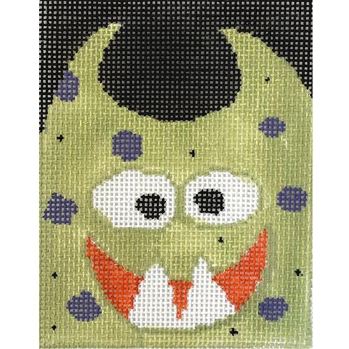 Monster Mash Treat Bag with Pumpkin Insert Painted Canvas Kathy Schenkel Designs 