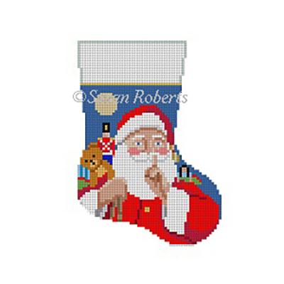 Moonlight Shh Mini Sock Painted Canvas Susan Roberts Needlepoint Designs Inc.  - 1