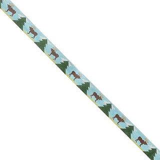 Moose Belt Painted Canvas Silver Needle 
