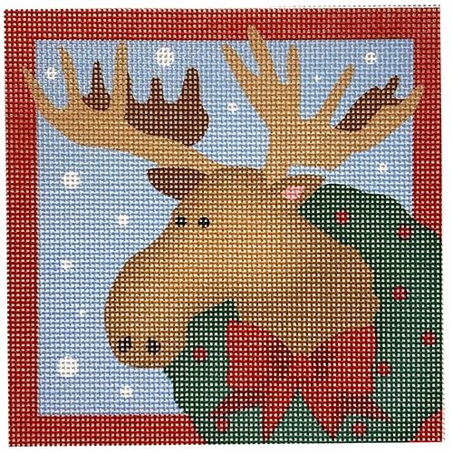Moose Square Painted Canvas Pepperberry Designs 