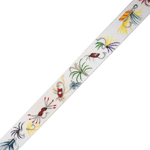 More Fishing Flies Belt Painted Canvas The Meredith Collection 
