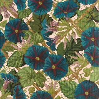 Morning Glory Trellis Needlepoint Kit Kits Elizabeth Bradley Design Salmon Pink 
