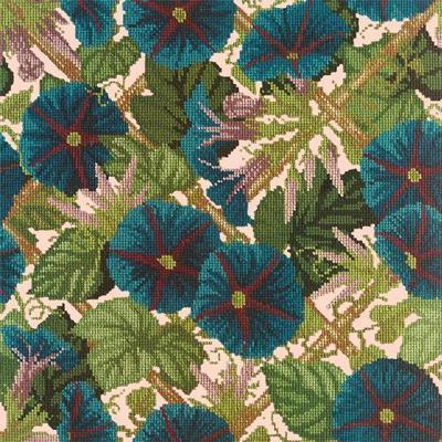 Morning Glory Trellis Needlepoint Kit Kits Elizabeth Bradley Design Salmon Pink 
