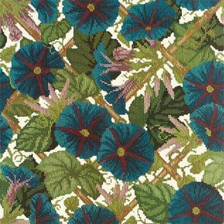 Morning Glory Trellis Needlepoint Kit Kits Elizabeth Bradley Design Winter White 
