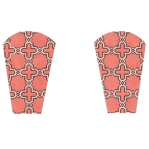 Moroccan Tile   Peach Painted Canvas The Meredith Collection  - 1