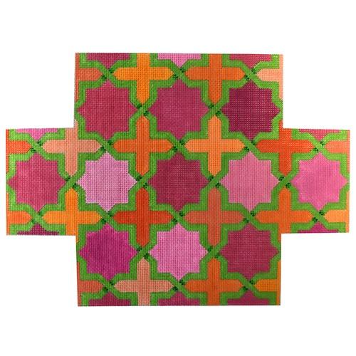 Moroccan Tiles Brickcover Painted Canvas Kate Dickerson Needlepoint Collections 