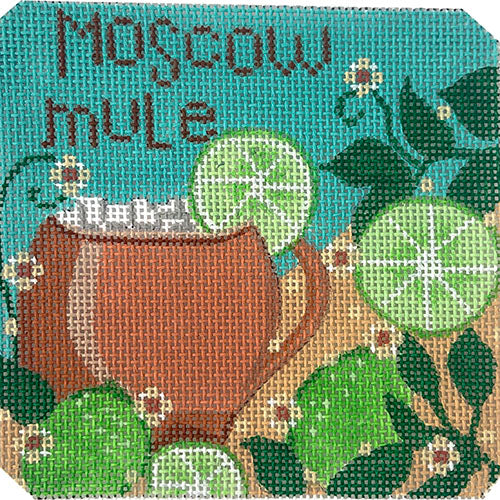 Moscow Mule Cocktail Painted Canvas Danji Designs 