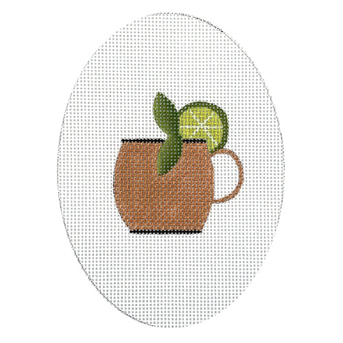 Moscow Mule Oval Painted Canvas Raymond Crawford Designs 