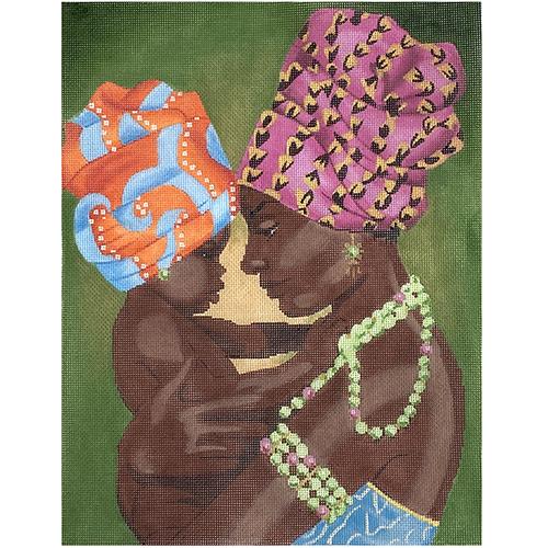 Mother and Child (LL) Painted Canvas Labors of Love Needlepoint  - 1
