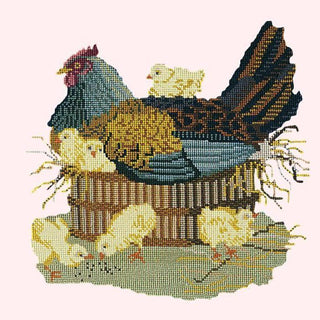 Mother Hen Needlepoint Kit Kits Elizabeth Bradley Design Cream 

