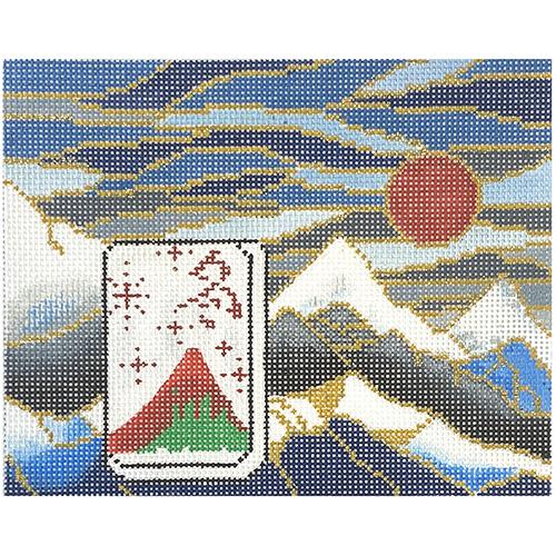 Mountain Peaks Mahjongg Painted Canvas Alice Peterson Company  - 1