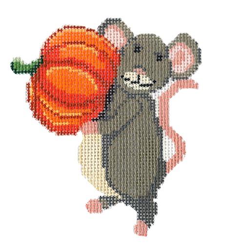 Mouse Pumpkin Painted Canvas The Meredith Collection  - 1
