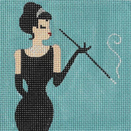 Movie Coaster   Breakfast at Tiffany's Coaster Painted Canvas Melissa Prince Designs  - 1