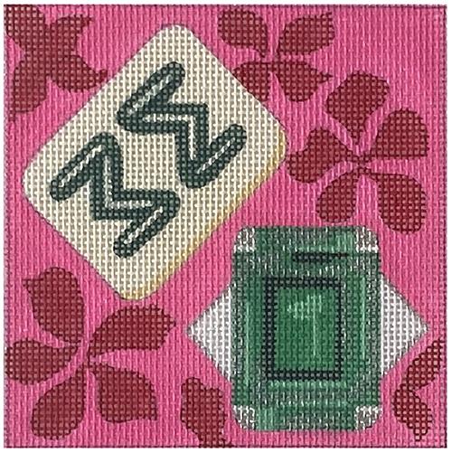 Movie Coaster   Crazy Rich Asians Painted Canvas Melissa Prince Designs  - 1