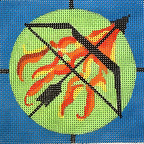 Movie Coaster   Hunger Games Painted Canvas Melissa Prince Designs 
