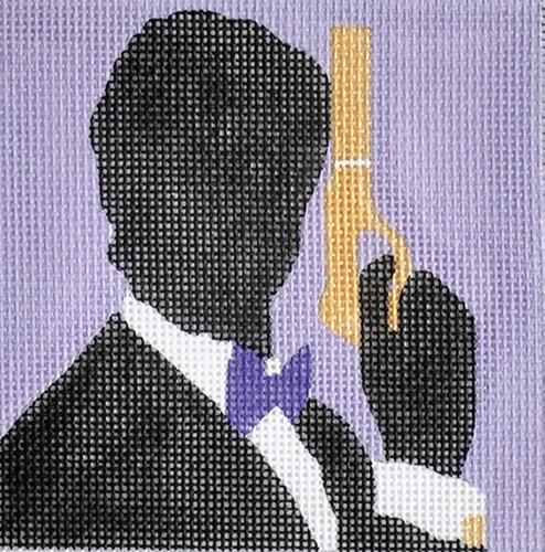 Movie Coaster   James Bond Painted Canvas Melissa Prince Designs  - 1