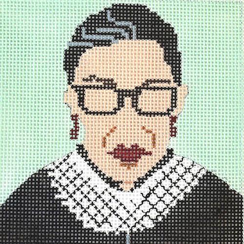 Movie Coaster   On the Basis of Sex (RBG) Painted Canvas Melissa Prince Designs  - 1