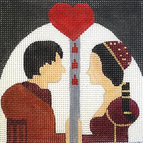 Movie Coaster - Romeo and Juliet Painted Canvas Melissa Prince Designs 