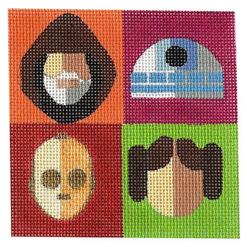 Movie Coaster   Star Wars Painted Canvas Melissa Prince Designs 
