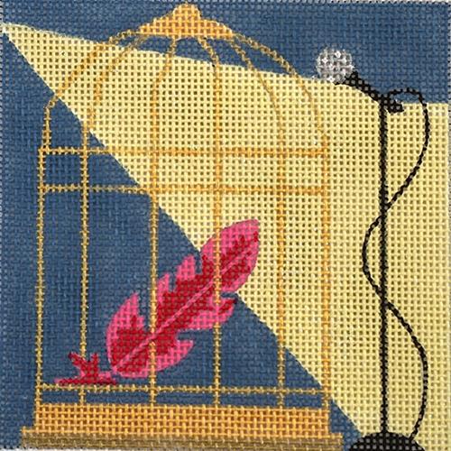 Movie Coaster   The Birdcage Painted Canvas Melissa Prince Designs 
