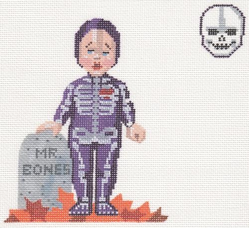 Mr. Bones Painted Canvas Labors of Love Needlepoint  - 1