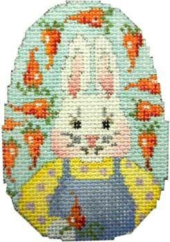 Mr. Bunny / Carrots Egg Painted Canvas Associated Talents 

