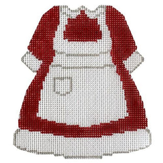 Mrs. Claus Dress Ornament Painted Canvas Walker Street Designs 
