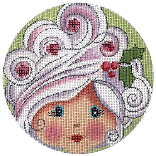 Mrs Claus Up Do Painted Canvas All About Stitching/The Collection Design 