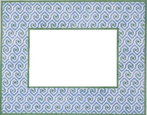 Muffy's Swirl Frame Painted Canvas Tina Griffin Designs  - 1