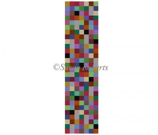 Multi Checkers Eyeglass Case Painted Canvas Susan Roberts Needlepoint Designs Inc. 
